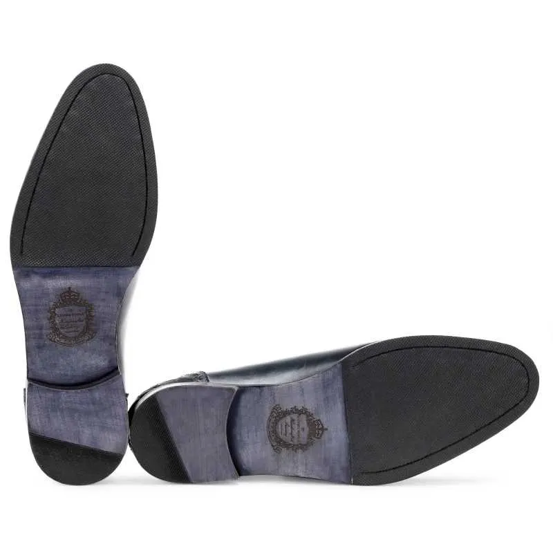 The Colombus Toecap Oxford In Blue