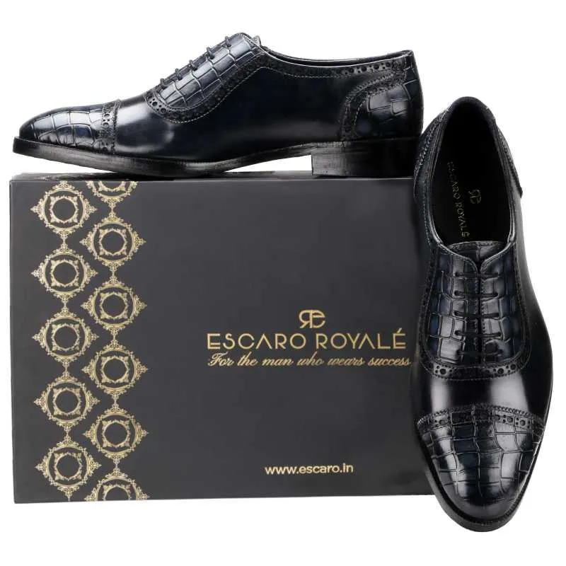 The Colombus Toecap Oxford In Blue