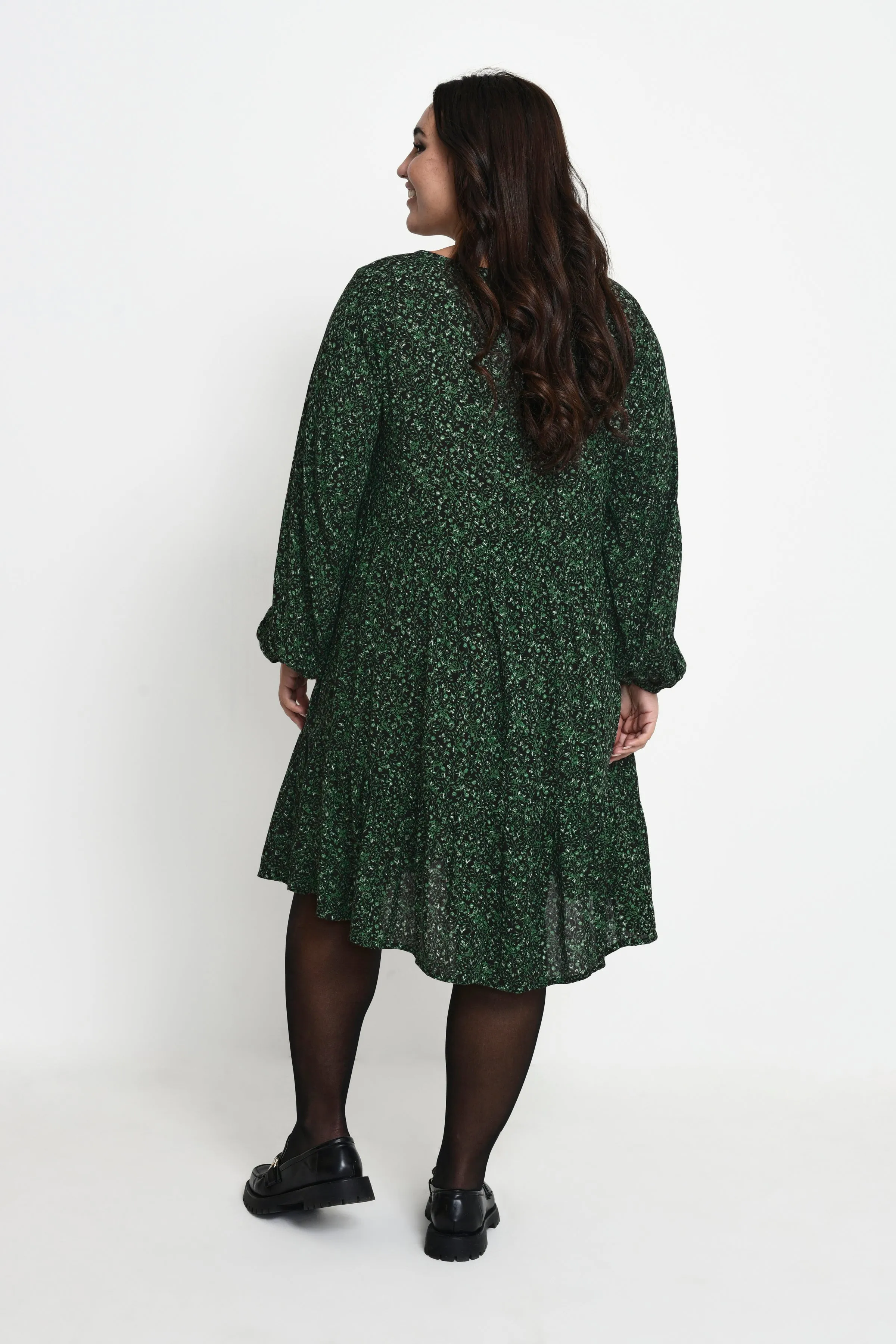 The Sama Dress - Forest Floral - PLUS