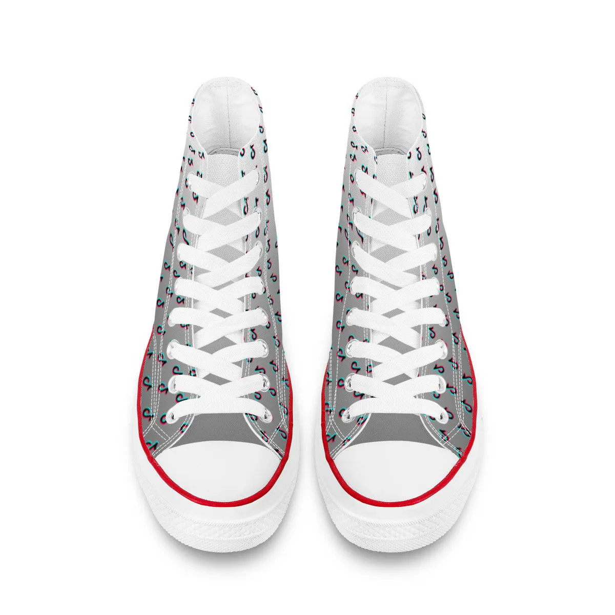 TikTok High Top Canvas Shoes - Gray TikTok sneakers