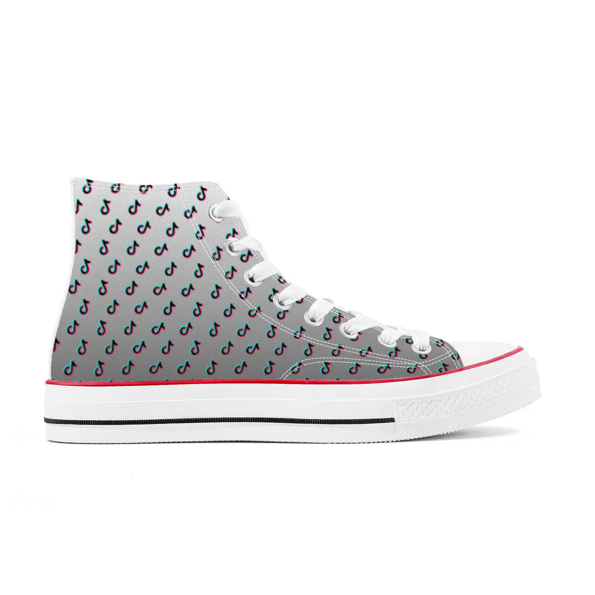 TikTok High Top Canvas Shoes - Gray TikTok sneakers