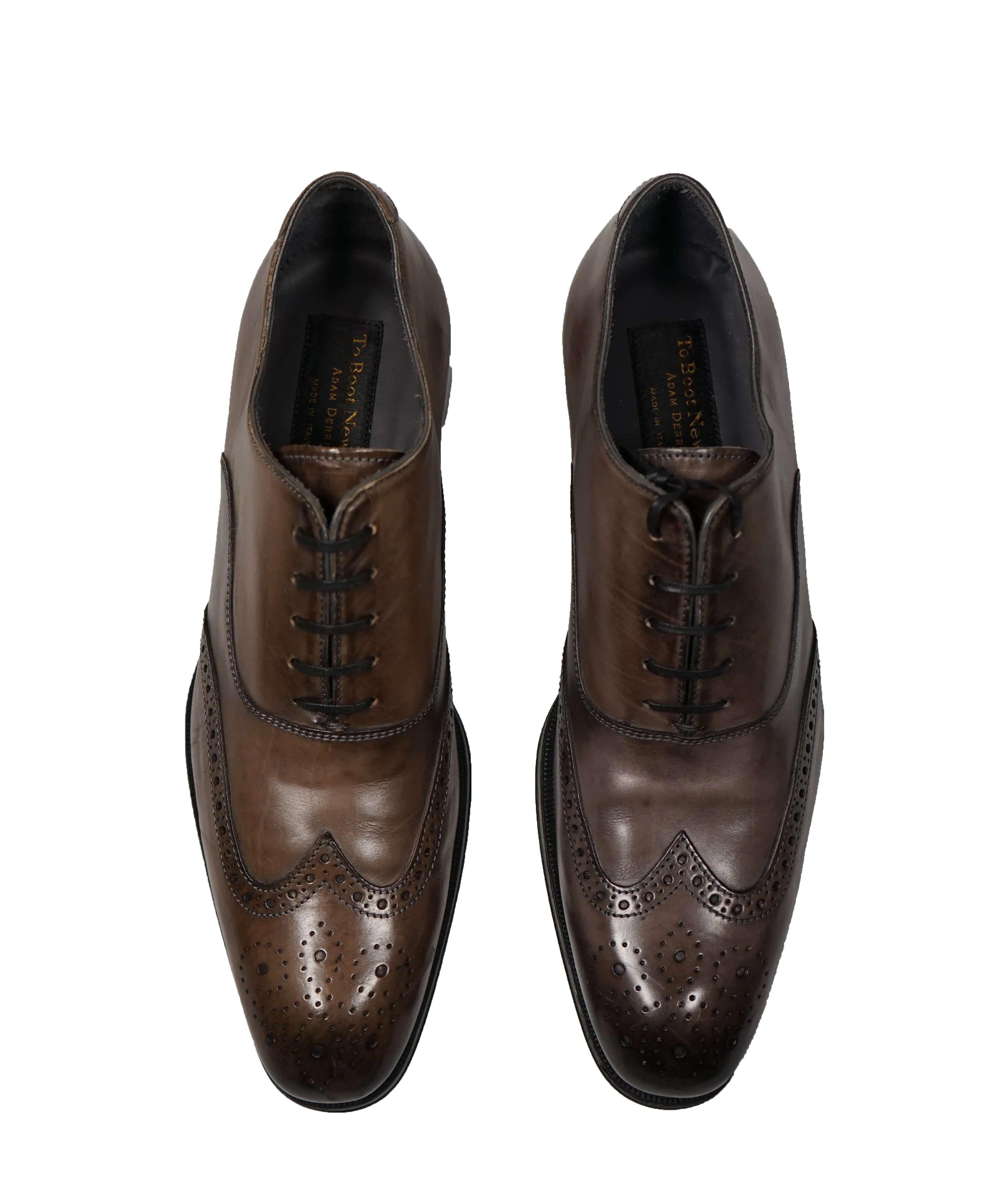 TO BOOT NEW YORK - BURNS Brogue Wingtip Oxfords Burnt Tips - 9