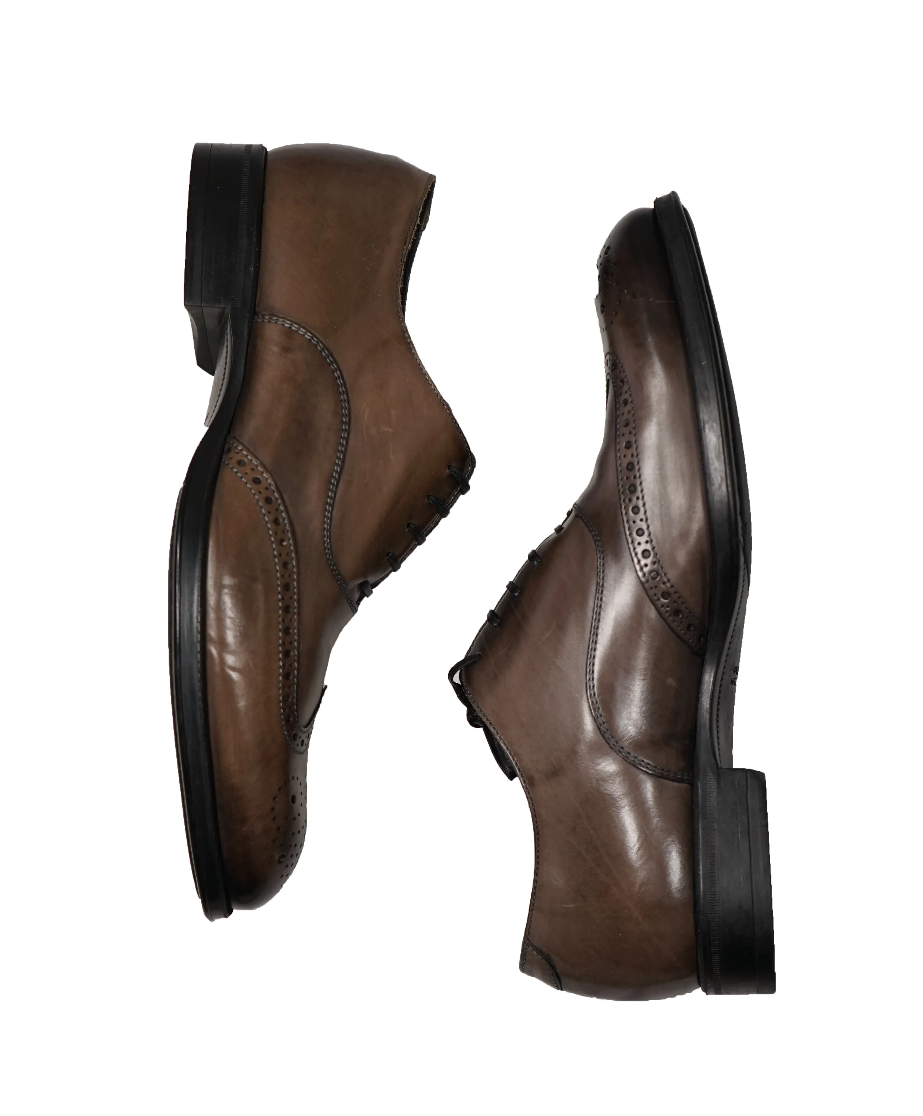 TO BOOT NEW YORK - BURNS Brogue Wingtip Oxfords Burnt Tips - 9