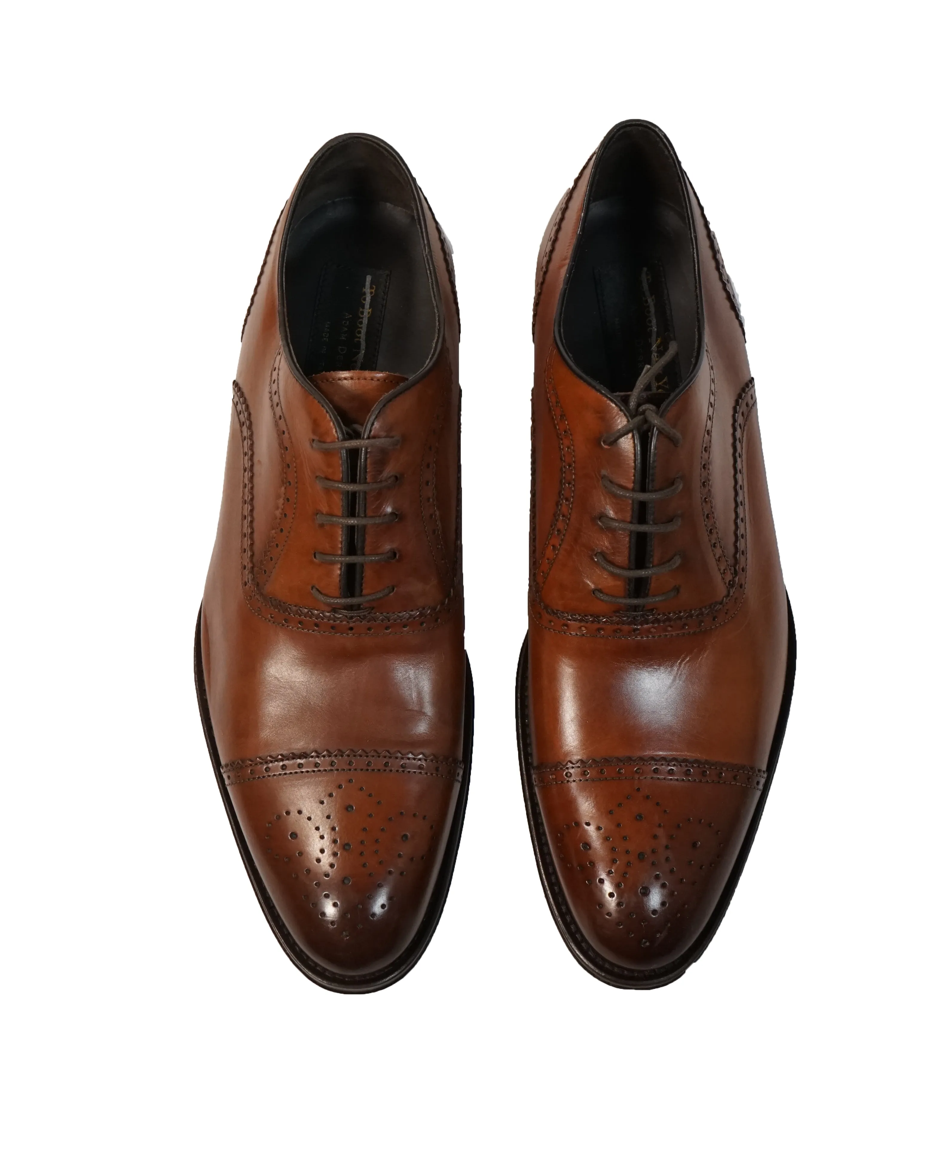 TO BOOT NEW YORK - “Capote” Cap-toe Brown Oxfords - 10