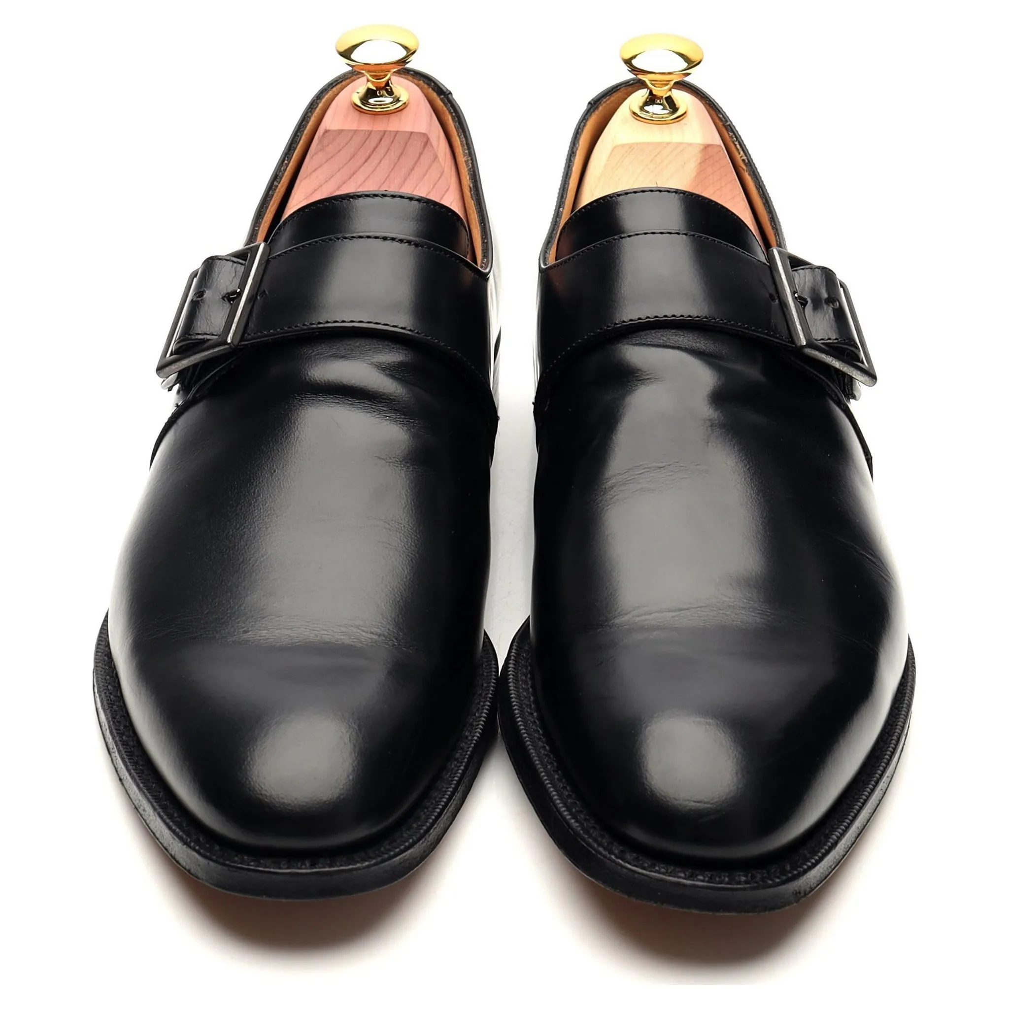 'Tokyo' Black Leather Monk Strap UK 7.5 F