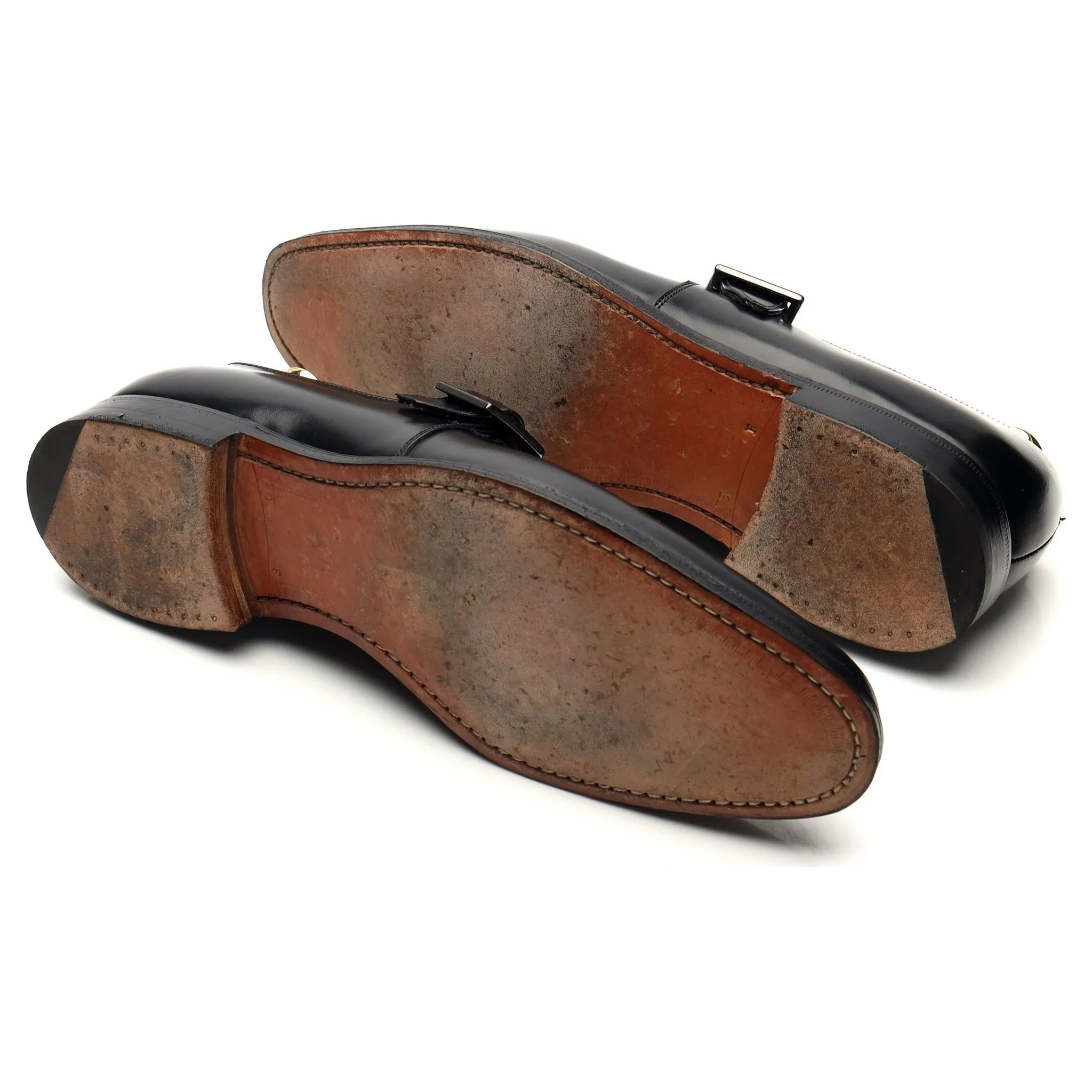 'Tokyo' Black Leather Monk Strap UK 7.5 F
