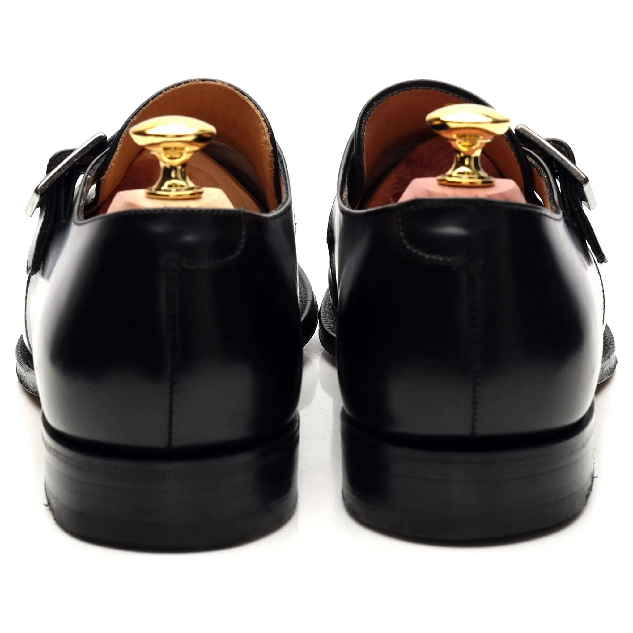'Tokyo' Black Leather Monk Strap UK 7.5 F