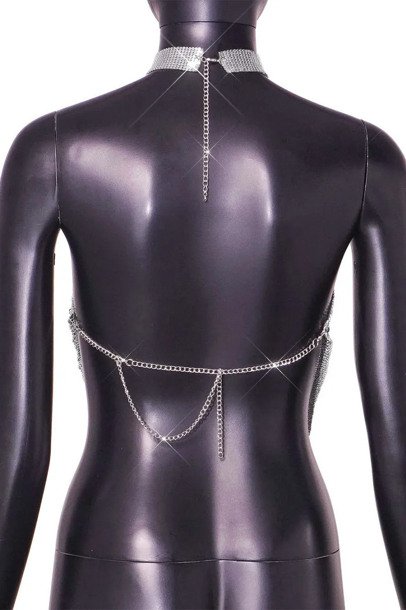 TQ3532 Choker Metallic Top