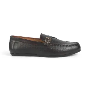 Tresmode Smat Brown Men's Leather Single Monk Shoes
