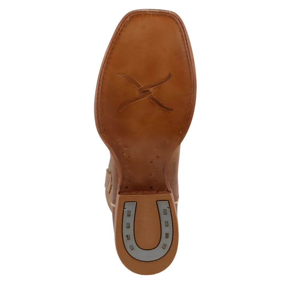 'Twisted X' Men's 12" Rancher Western Square Toe - Cocoa Brown