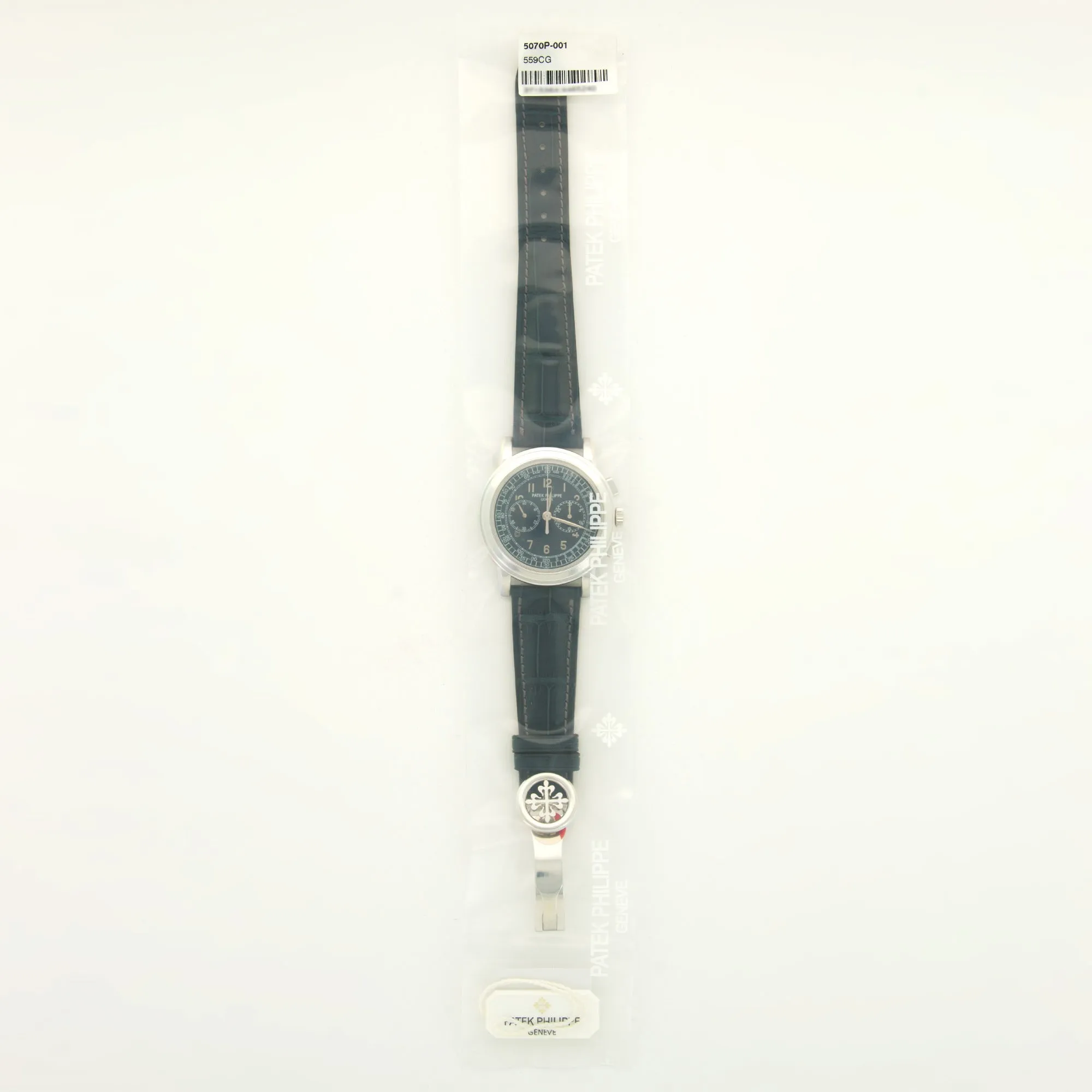Unworn Patek Philippe Platinum Chronograph Ref. 5070 in Original Plastic Seal
