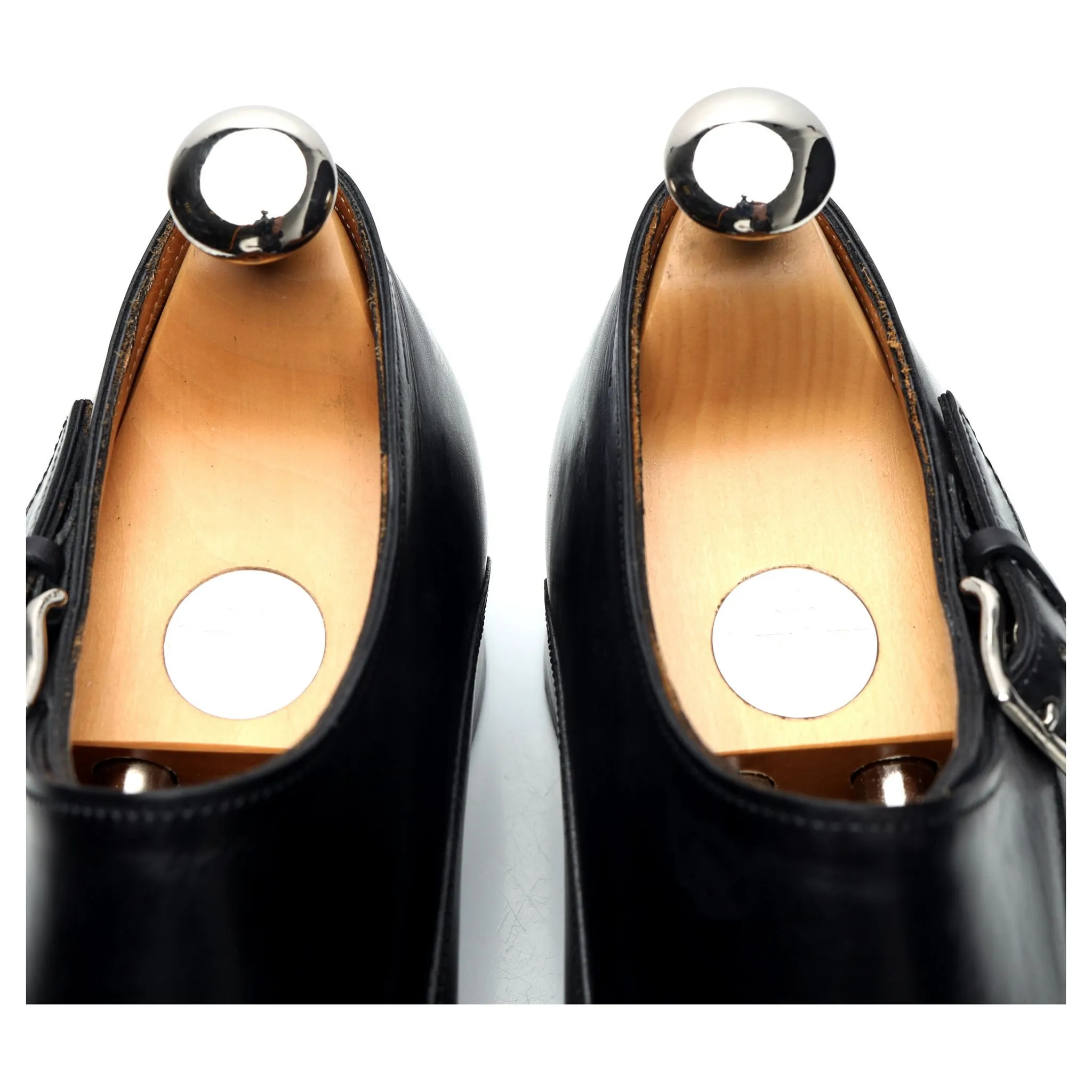 'Vale' Black Leather Monk Strap UK 7 E