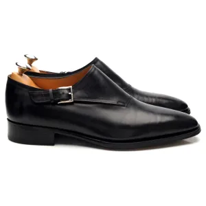 'Vale' Black Leather Monk Strap UK 7 E