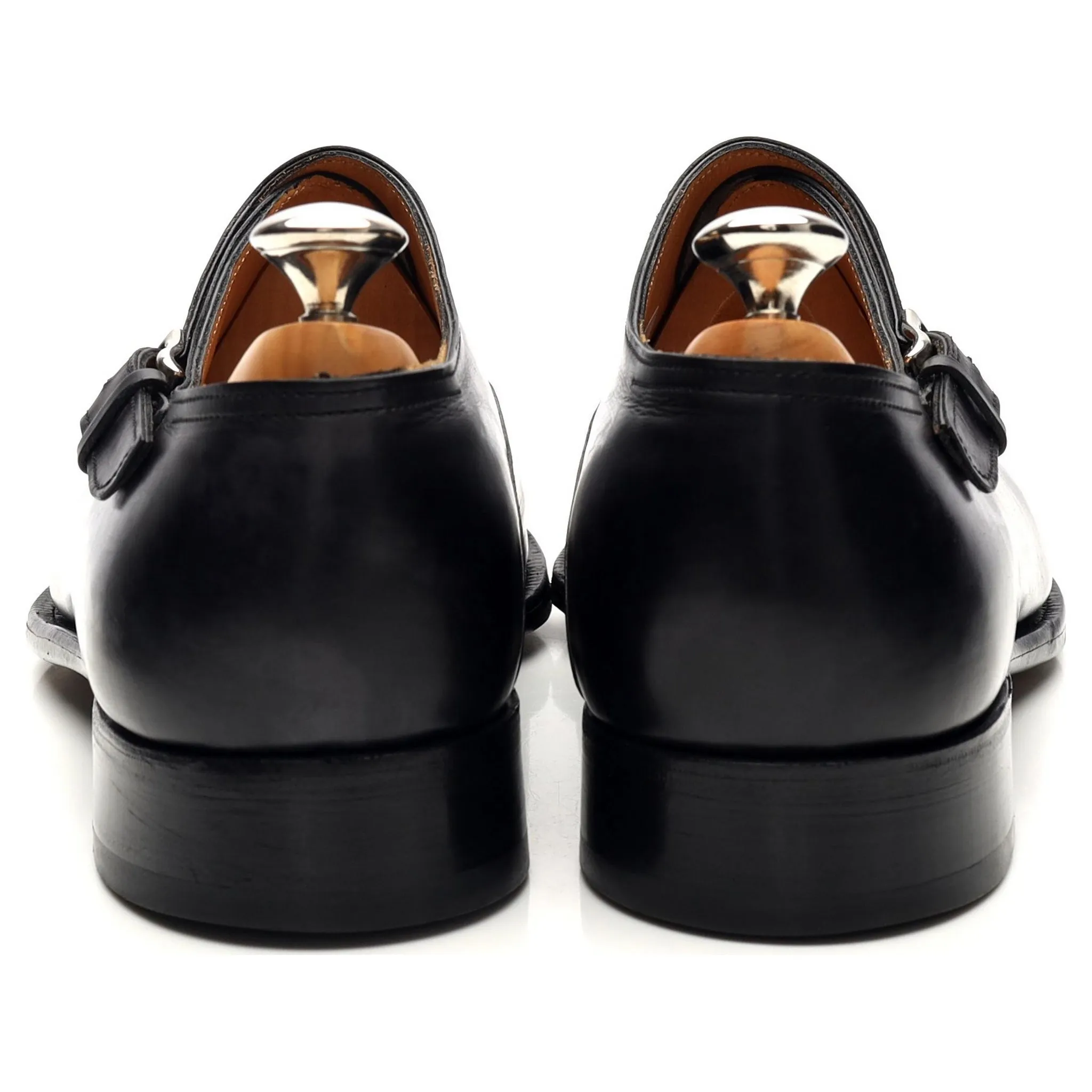 'Vale' Black Leather Monk Strap UK 7 E