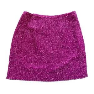 Vintage 90s CACHE hot pink beaded mini skirt