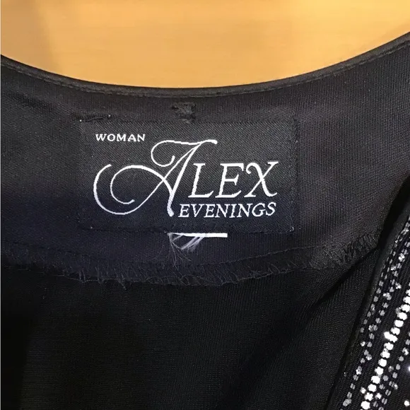 Vintage Alex Evenings Womens Blazer Size 1X Jacket Collarless Metallic Glitter