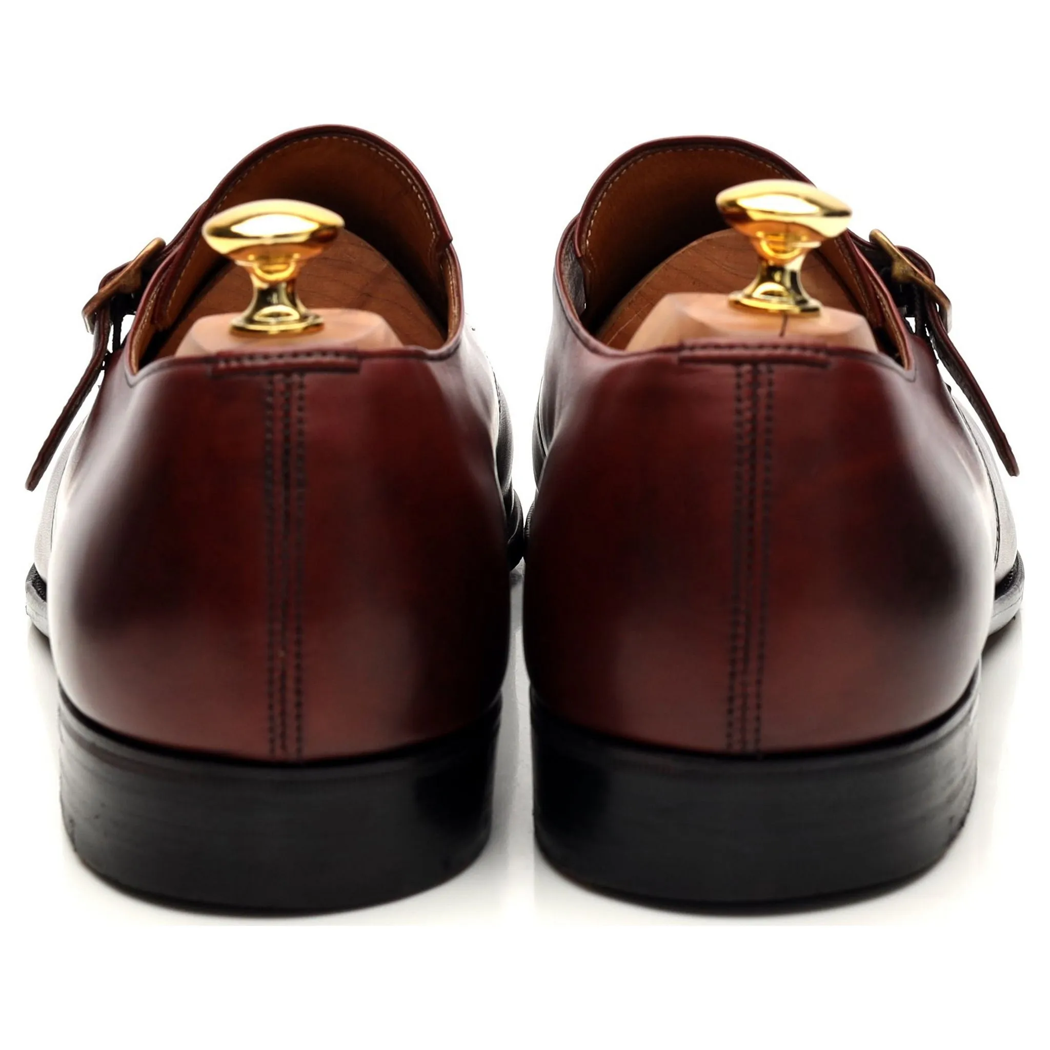 Vintage Burgundy Leather Monk Strap UK 12 E