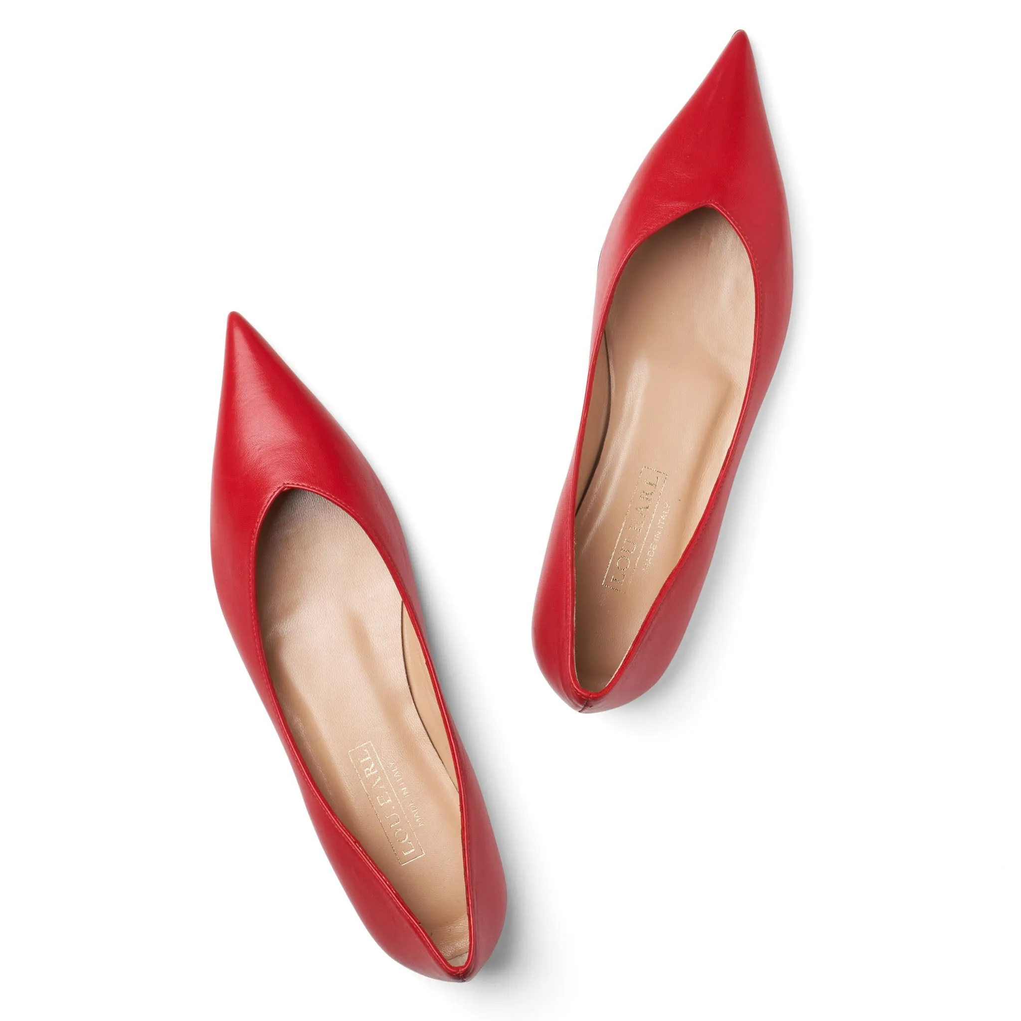 Vivienne Pointed Toe Flats in Red