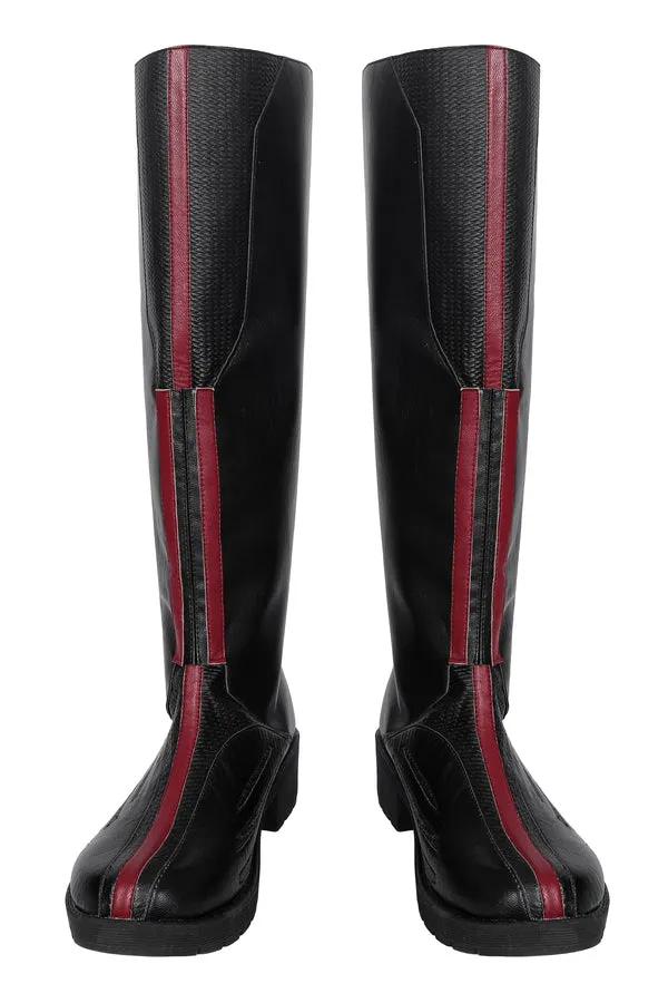 Wanda Vision Wanda Maximoff Witch Black Shoes Cosplay Boots