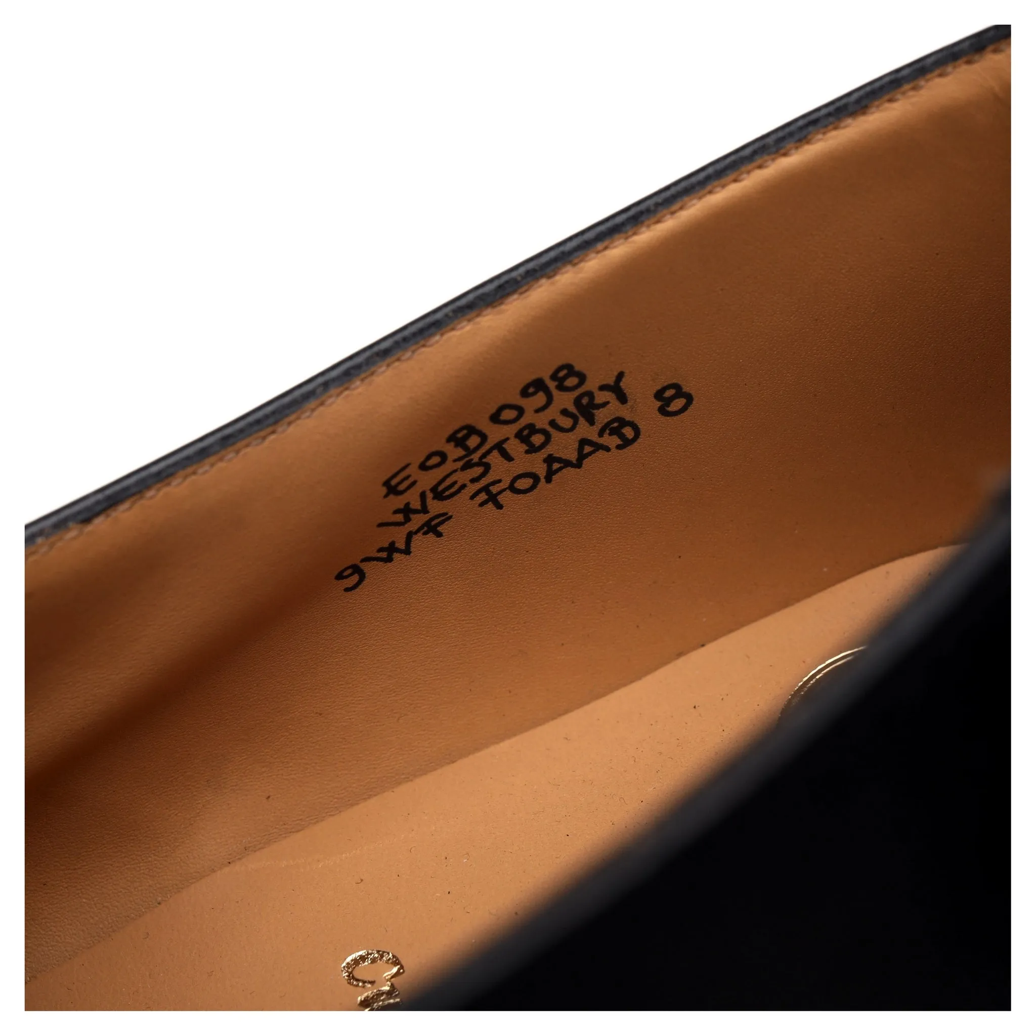 'Westbury' Black Leather Monk Strap UK 8 G