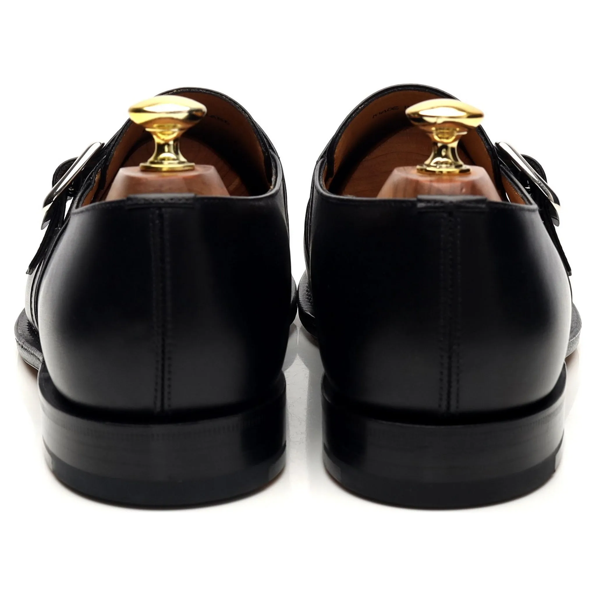'Westbury' Black Leather Monk Strap UK 8 G