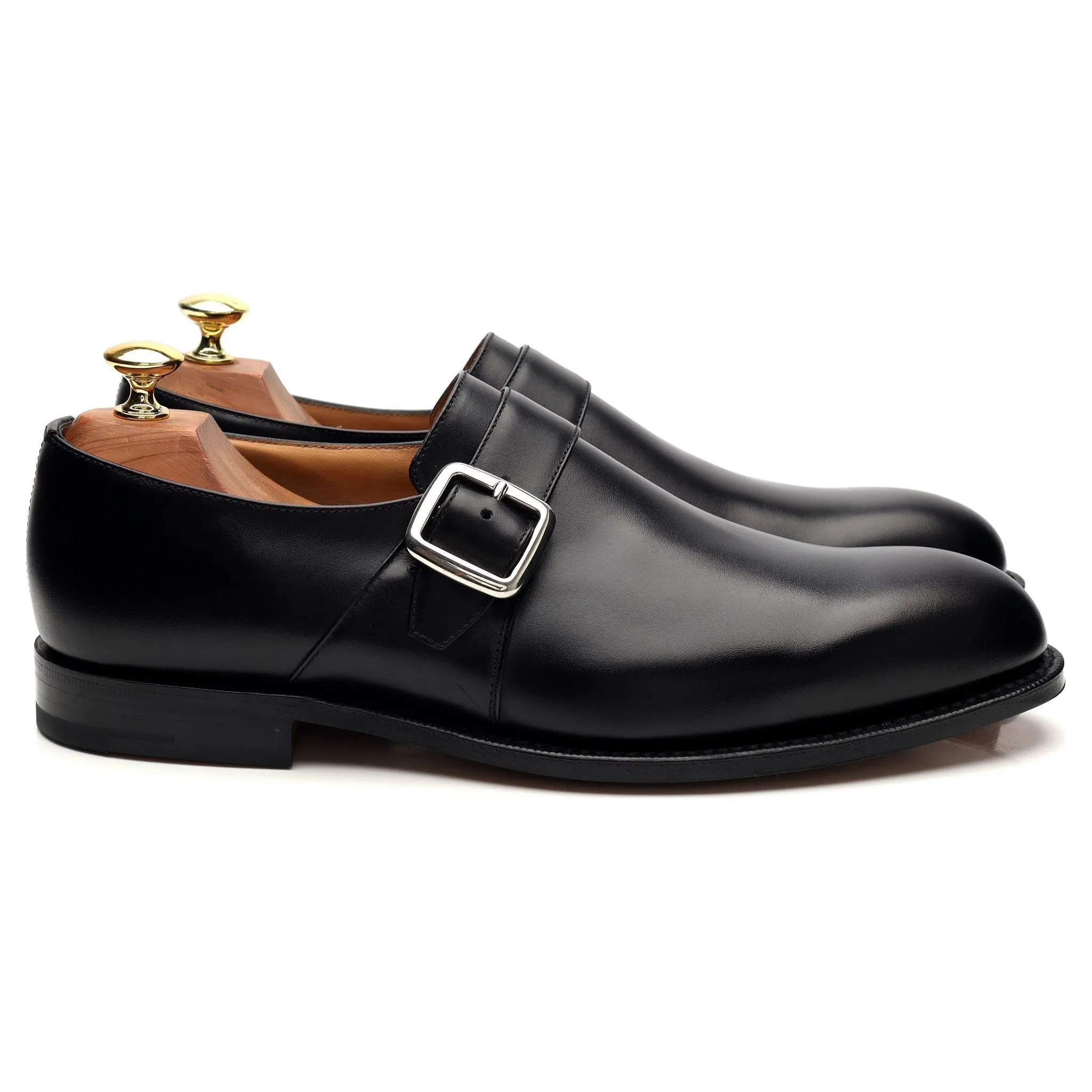 'Westbury' Black Leather Monk Strap UK 8 G