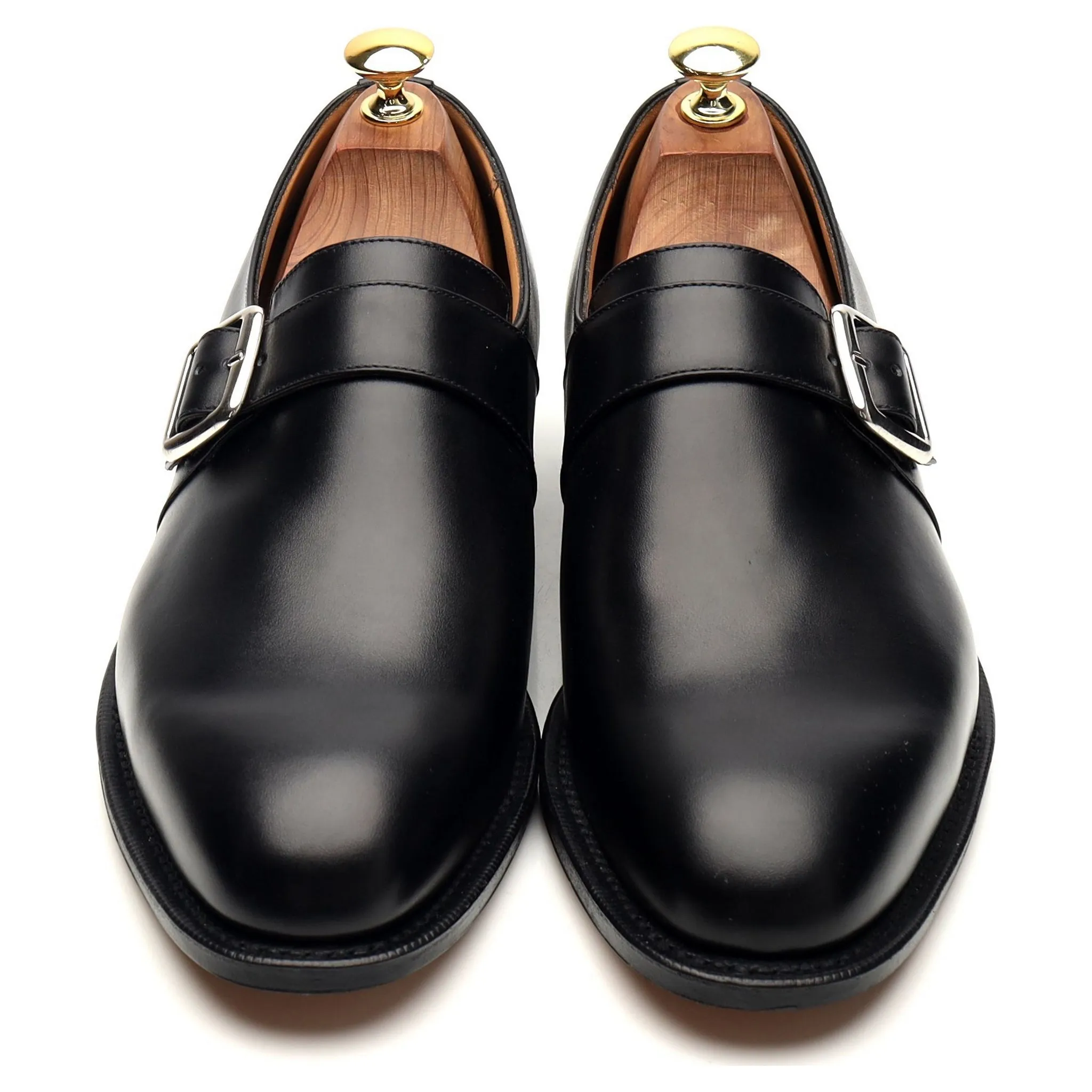 'Westbury' Black Leather Monk Strap UK 8 G