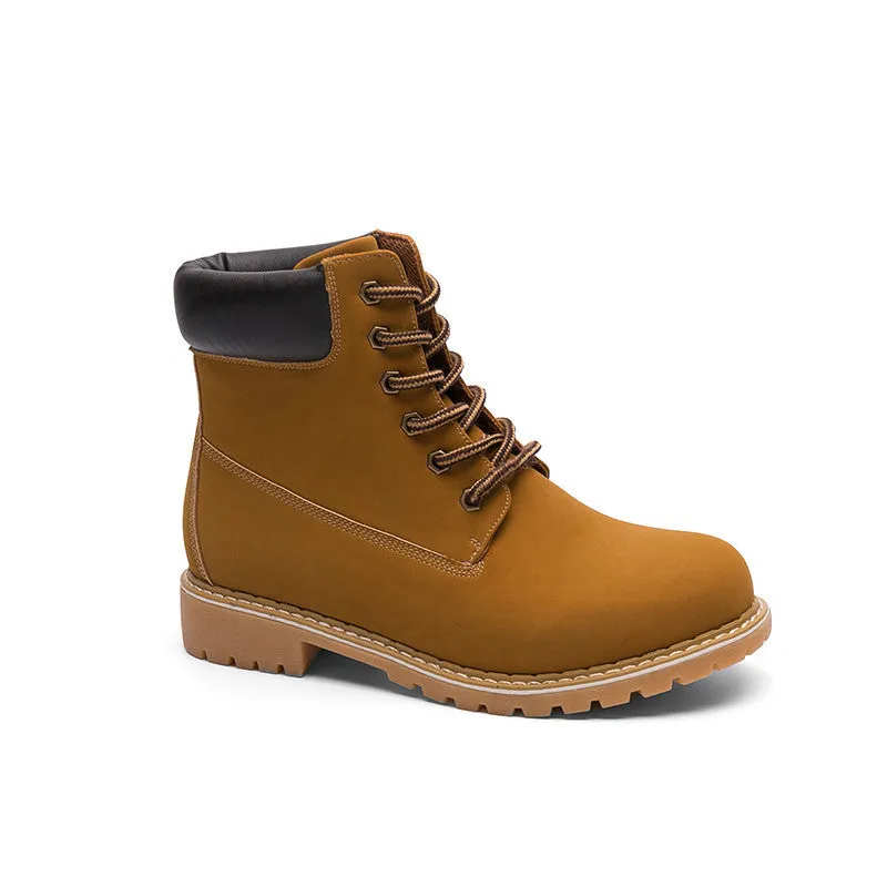 Women Boots PU Leather Platform Women Shoes Suede Rubber Women Ankle Boots Timber Boots Martin brand Shoes #C1
