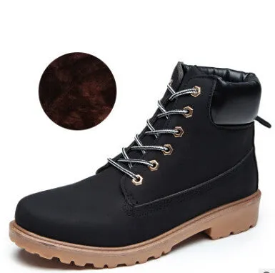 Women Boots PU Leather Platform Women Shoes Suede Rubber Women Ankle Boots Timber Boots Martin brand Shoes #C1
