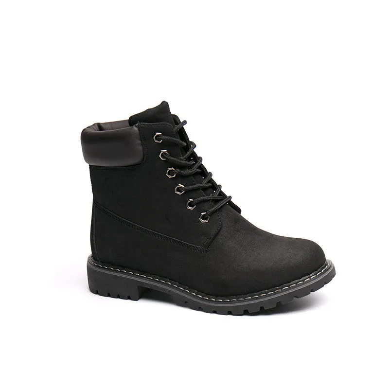 Women Boots PU Leather Platform Women Shoes Suede Rubber Women Ankle Boots Timber Boots Martin brand Shoes #C1