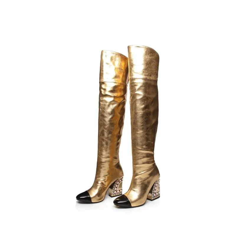Women Catwalk Style With Pearl Large Size Shoes