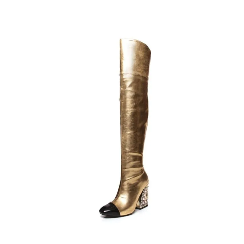 Women Catwalk Style With Pearl Large Size Shoes