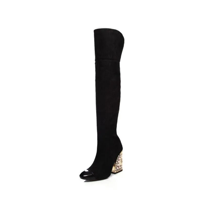 Women Catwalk Style With Pearl Large Size Shoes