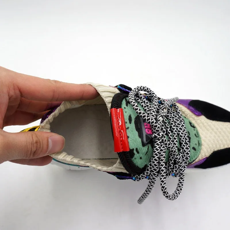 Women Chunky Sneakers Knit Thick Soled Increased Women's Sneaker  Breathable Woman Shoes Lady Footwear Plus Size
