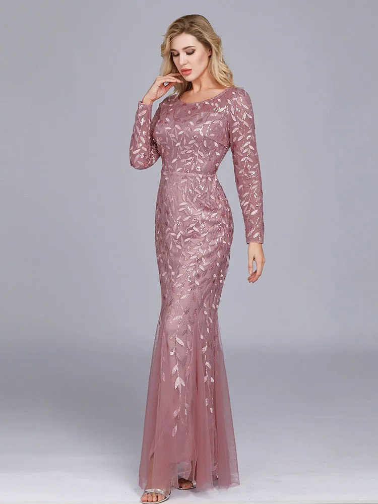 Women Evening Dresses Mermaid Lace Appliques Tulle Long Party Dress