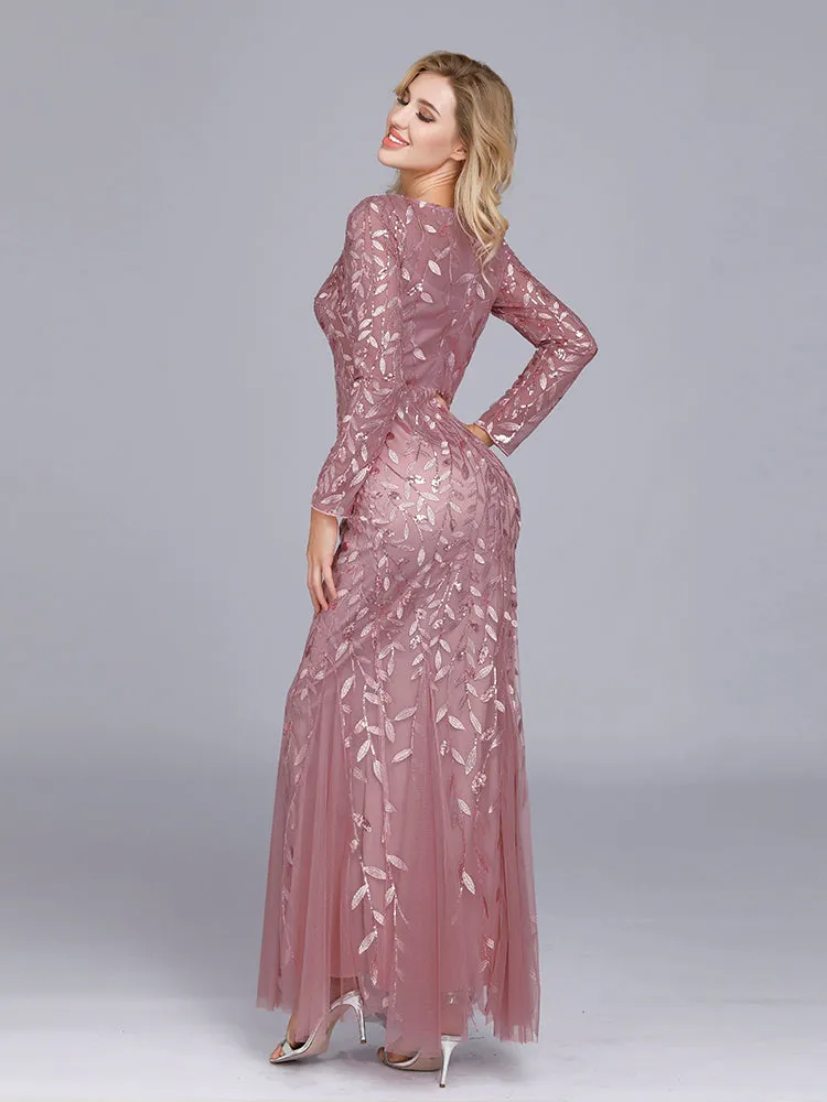Women Evening Dresses Mermaid Lace Appliques Tulle Long Party Dress