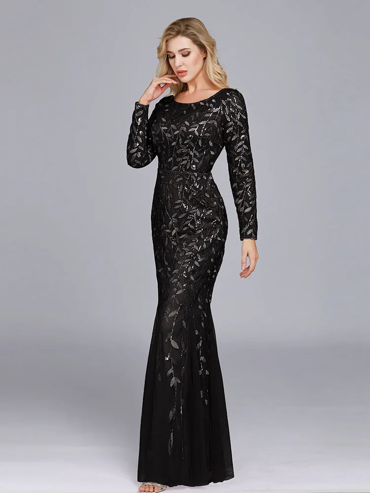 Women Evening Dresses Mermaid Lace Appliques Tulle Long Party Dress