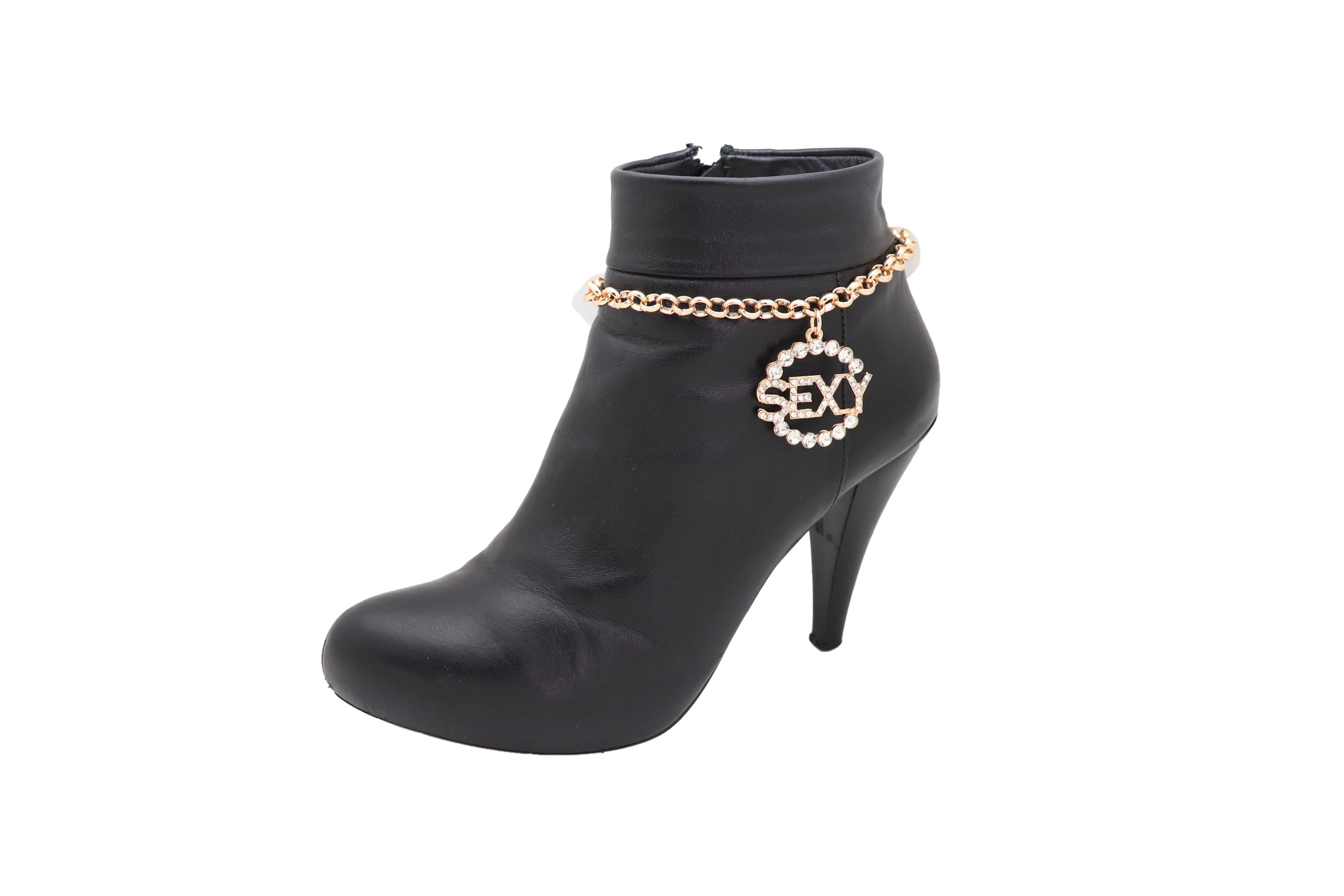 Women Gold Metal Chain Boot Bracelet Anklet Shoe SEXY Charm Hip Hop Street