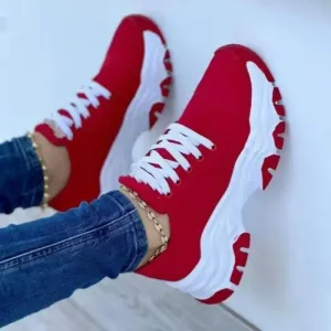 Women Vulcanized Shoes Platform Shoes for Women 2023 Solid Color Suede Womens Sneakers Comfortable Casual Zapatillas Footwear