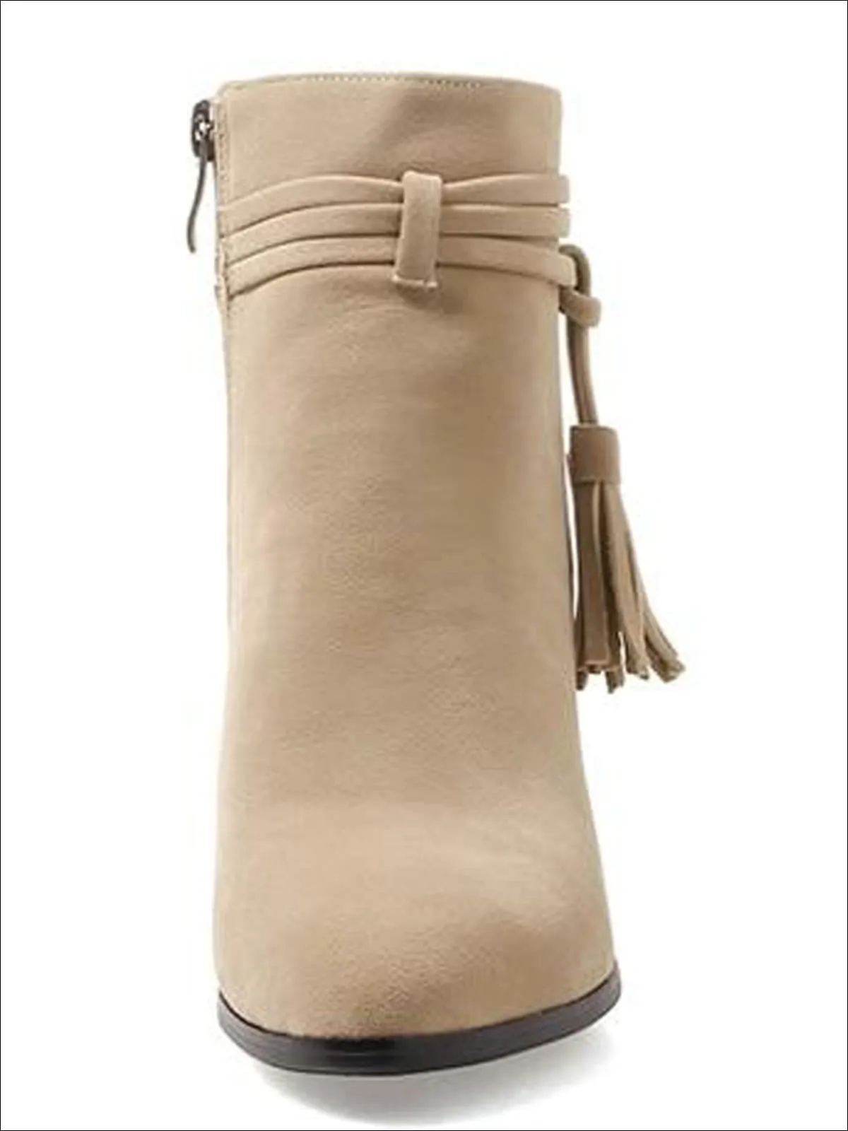 Women's Fall Square Heel Tassel Boots By Liv and Mia