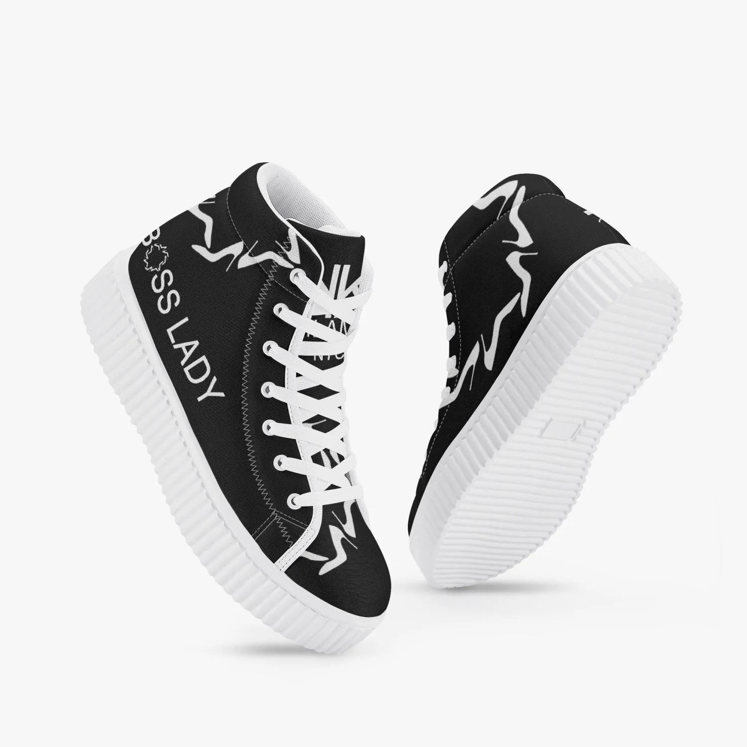 Women’s High Top Platform Sneakers 'Boss lady O'