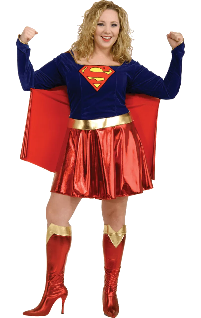 Womens Plus Size Supergirl Costume
