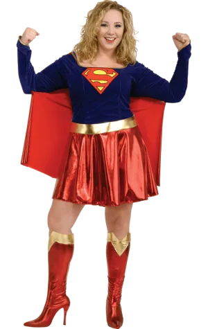 Womens Plus Size Supergirl Costume